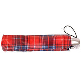 FabSeasons Unisex Red Checks Print 3 Fold Fancy Manual Umbrella