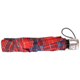 FabSeasons Unisex Red Checks Print 3 Fold Fancy Manual Umbrella