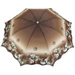 FabSeasons Digital Print Brown 3 Fold Fancy Manual Umbrella