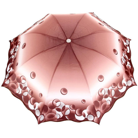 FabSeasons Digital Print Light Brown 3 Fold Fancy Manual Umbrella