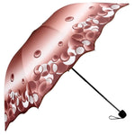 FabSeasons Digital Print Light Brown 3 Fold Fancy Manual Umbrella freeshipping - FABSEASONS