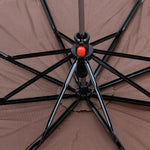 FabSeasons Brown Solid 3 Fold Fancy Umbrella