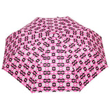 FabSeasons Pink Symmteric Print 3 fold Umbrella freeshipping - FABSEASONS