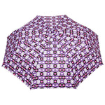 FabSeasons Purple Symmteric Print 3 fold Umbrella