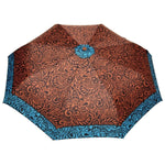 FabSeasons Brown Symmteric Print 3 fold Umbrella