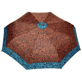 FabSeasons Brown Symmteric Print 3 fold Umbrella