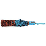 FabSeasons Brown Symmteric Print 3 fold Umbrella