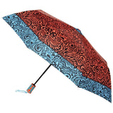 FabSeasons Orange Symmteric Print 3 fold Umbrella
