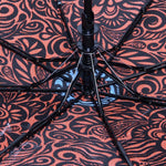 FabSeasons Orange Symmteric Print 3 fold Umbrella