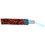 FabSeasons Orange Symmteric Print 3 fold Umbrella