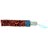 FabSeasons Orange Symmteric Print 3 fold Umbrella
