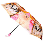 FabSeasons Cute Dogs Teddy Print 3 fold Yellow Umbrella