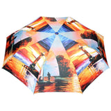 FabSeasons Lake side Digital Printed 3 fold Umbrella