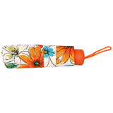 FabSeasons 5 fold Floral Printed Small Compact Manual Orange Umbrella freeshipping - FABSEASONS