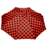 FabSeasons 5 fold Red Circle Printed Small Compact Manual Umbrella