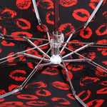 FabSeasons 5 fold Red Lips Printed Small Compact Manual Umbrella freeshipping - FABSEASONS