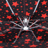 FabSeasons 5 fold Red Star Printed Small Compact Manual Umbrella