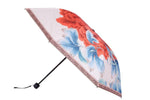 FabSeasons Beige Floral Digital Printed 3 Fold Fancy Manual Umbrella