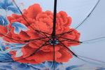 FabSeasons Green Floral Digital Printed 3 Fold Fancy Manual Umbrella