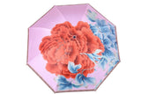 FabSeasons Pink Floral Digital Printed 3 Fold Fancy Manual Umbrella