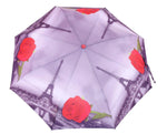FabSeasons Paris Eiffel Tower with Red Rose Printed 3 Fold Automatic Umbrella