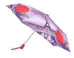 FabSeasons Paris Eiffel Tower with Red Rose Printed 3 Fold Automatic Umbrella freeshipping - FABSEASONS