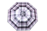 FabSeasons Grey Checks Printed UV protected 3 Fold Manual Umbrella freeshipping - FABSEASONS