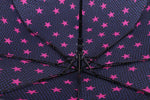 FabSeasons Pink Star Digital Printed Semi Automatic 3 fold Umbrella