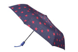 FabSeasons Red Star Digital Printed Semi Automatic 3 fold Umbrella freeshipping - FABSEASONS
