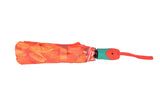 FabSeasons Orange Floral Digital Printed Semi Automatic 3 fold Umbrella freeshipping - FABSEASONS