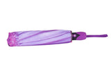 FabSeasons Purple Floral Digital Printed Semi Automatic 3 fold Umbrella