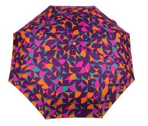 FabSeasons 5 fold Digital Printed Small Compact Manual Orange Umbrella