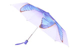 FabSeasons Blue Butterfly Printed 3 fold Umbrella