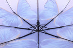FabSeasons Blue Butterfly Printed 3 fold Umbrella