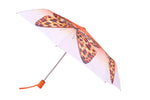 FabSeasons Orange Butterfly Printed 3 fold Umbrella