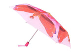FabSeasons Pink Butterfly Printed 3 fold Umbrella