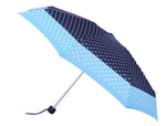 FabSeasons 5 fold Blue Polka Dots Digital Printed Small Compact Manual Umbrella