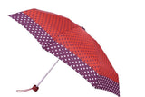 FabSeasons 5 fold Purple Polka Dots Digital Printed Small Compact Manual Umbrella freeshipping - FABSEASONS