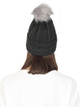 FabSeasons Acrylic Grey Woolen Winter skull cap for Girls & Women
