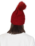 FabSeasons Acrylic Maroon Woolen Winter skull cap for Girls & Women