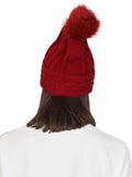 FabSeasons Acrylic Maroon Woolen Winter skull cap for Girls & Women