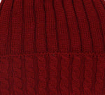 FabSeasons Acrylic Maroon Woolen Winter skull cap with Pom Pom for Girls & Women