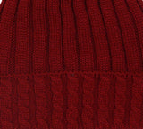 FabSeasons Acrylic Maroon Woolen Winter skull cap with Pom Pom for Girls & Women