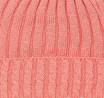 FabSeasons Acrylic Pink Woolen Winter skull cap with Pom Pom for Girls & Women