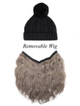 FabSeasons Winter Black skull cap with Pom Pom & a Detachable Wig for Girls & Women freeshipping - FABSEASONS