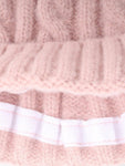 FabSeasons Winter Lightpink skull cap with Pom-Pom & Detachable Wig for Girls & Women