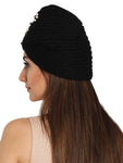 FabSeasons Acrylic Black Woolen casual & ethnic Skull Cap with Studs freeshipping - FABSEASONS