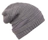 FabSeasons Unisex Acrylic Grey Woolen Slouchy Beanie for Winters