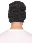 Fabseasons Grey Acrylic Woolen Winter Beanie - skull cap