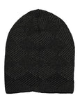 Fabseasons Plain Black Acrylic Woolen Winter Beanie - skull cap